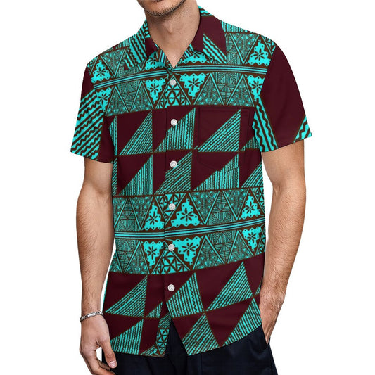 Chemise hévi vert imprimée gatu