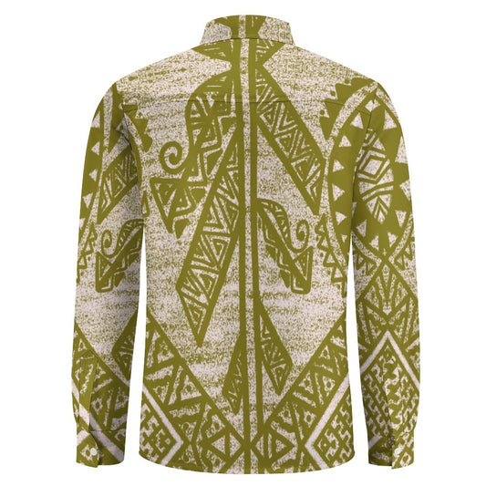 Chemise kalaga vert kaki imprimé gatu