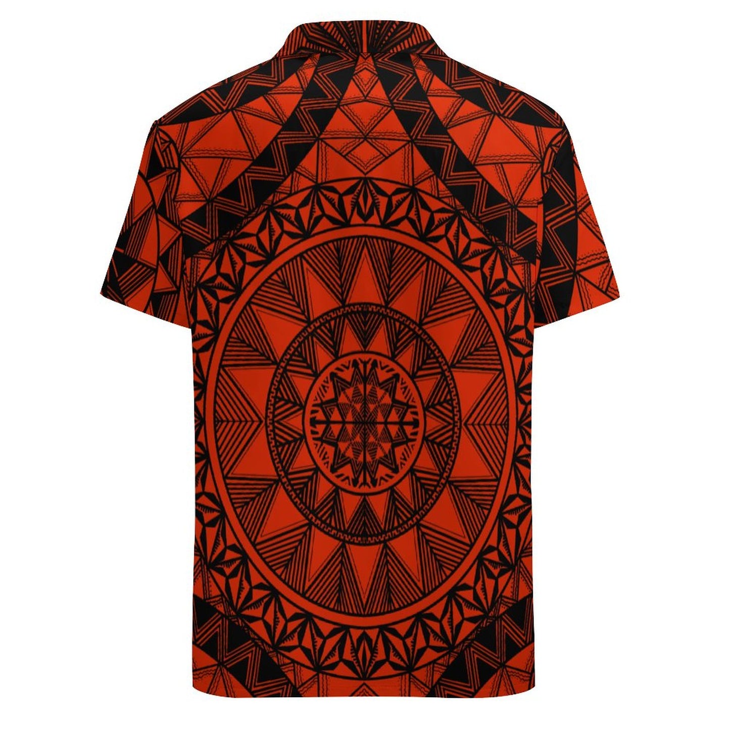 Chemise rouge polé imprimé gatu