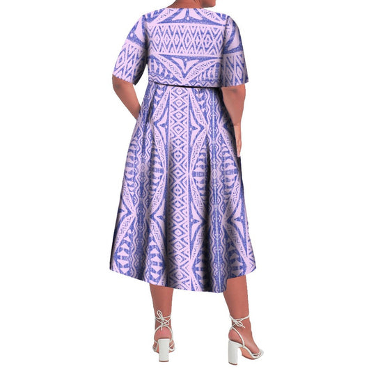 Robe Ismé mauve imprimée
