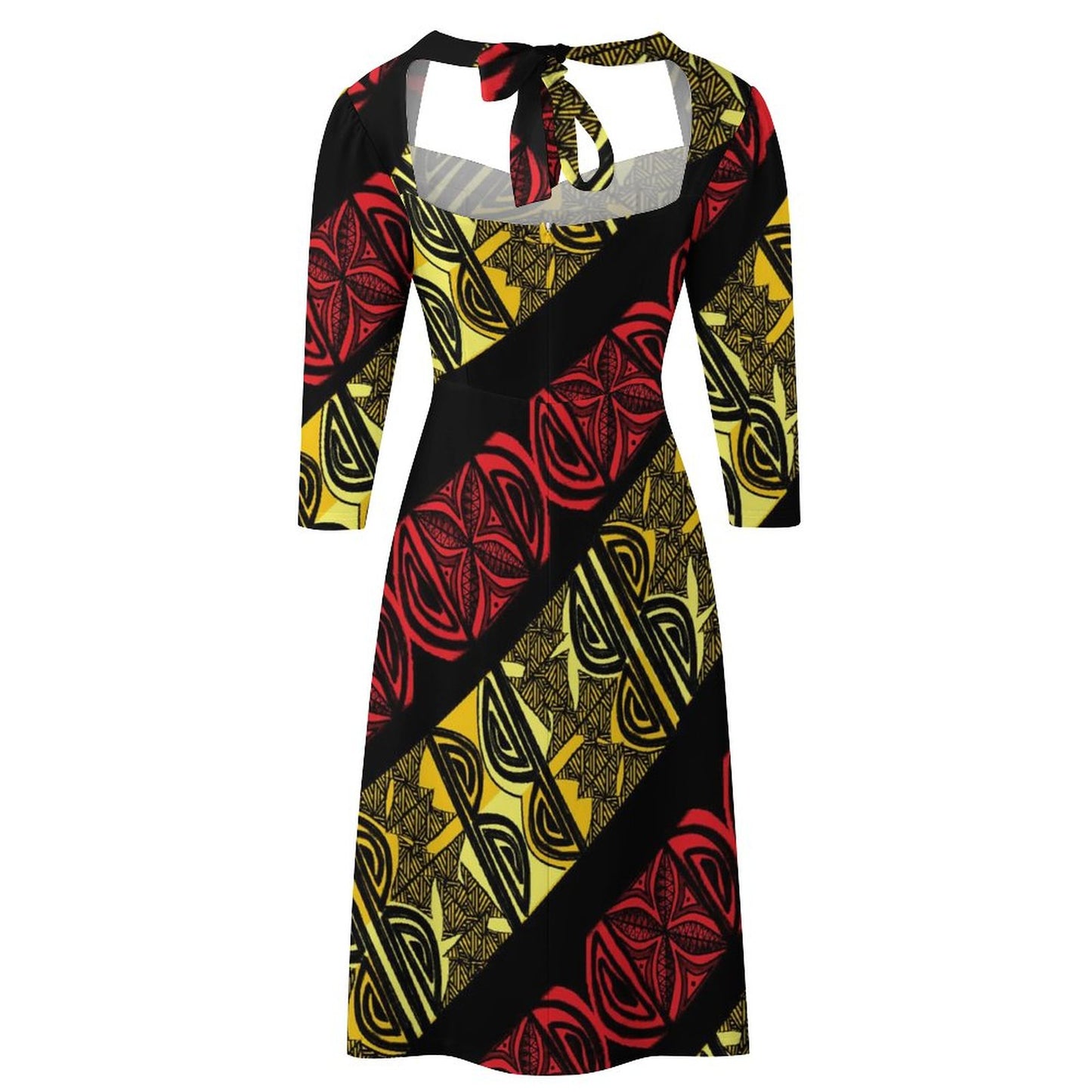 Robe à nœud tricolore