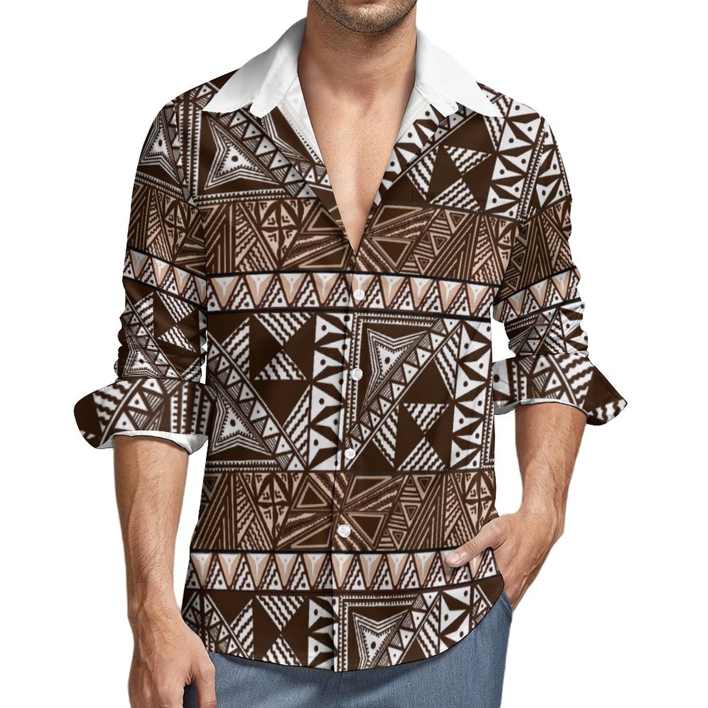 Chemise mata imprimée gatu