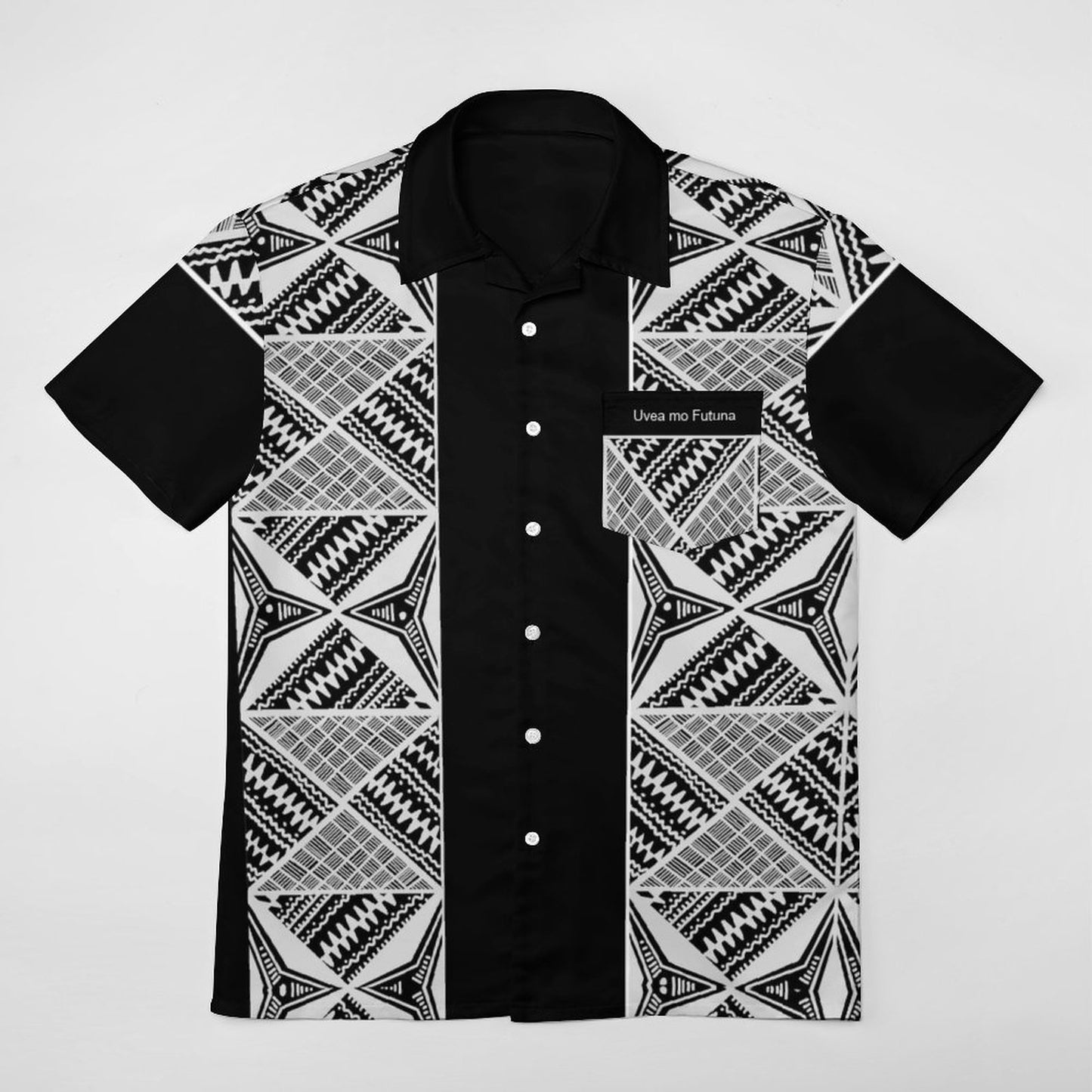 Chemise hévi noir imprimée gatu