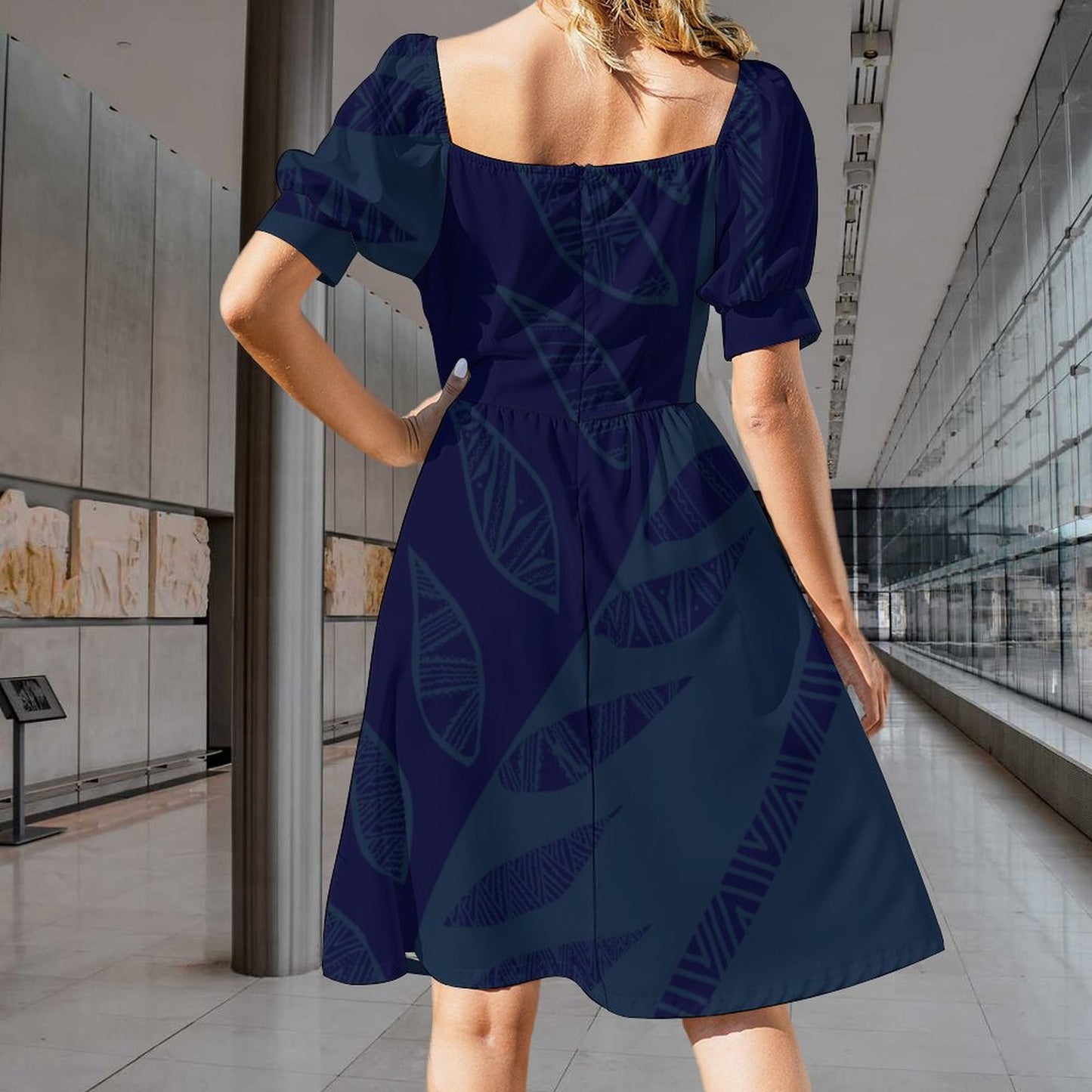 Robe ana bicolore bleu