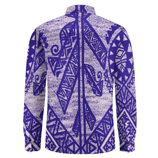 Chemise kalaga violet imprimé gatu