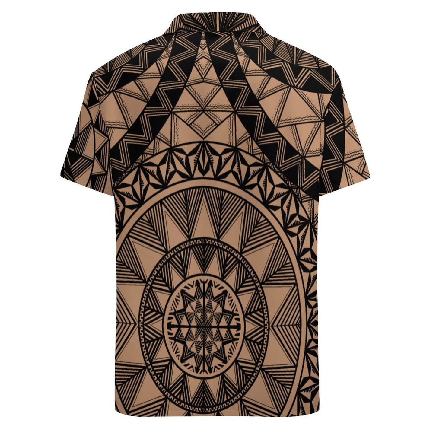 Chemise caramel polé imprimé gatu