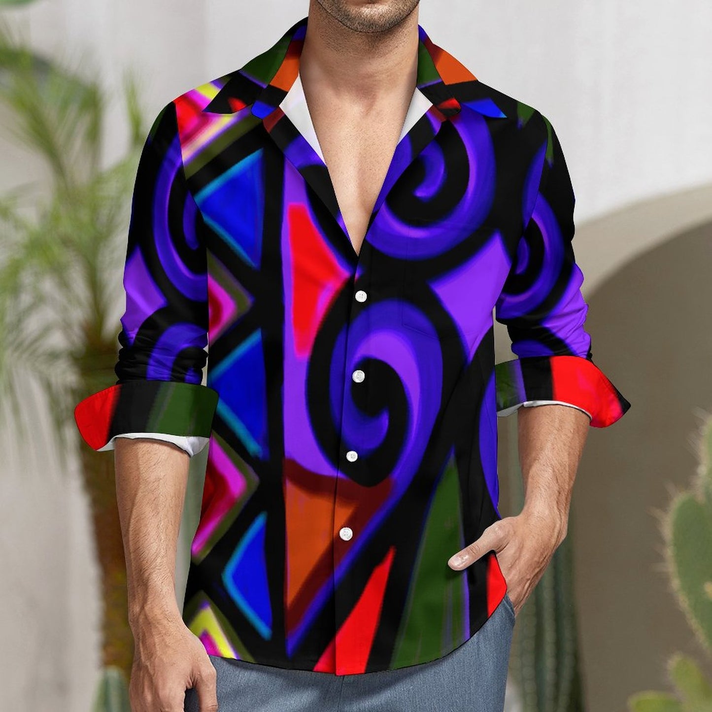 Chemise eva imprimé violet