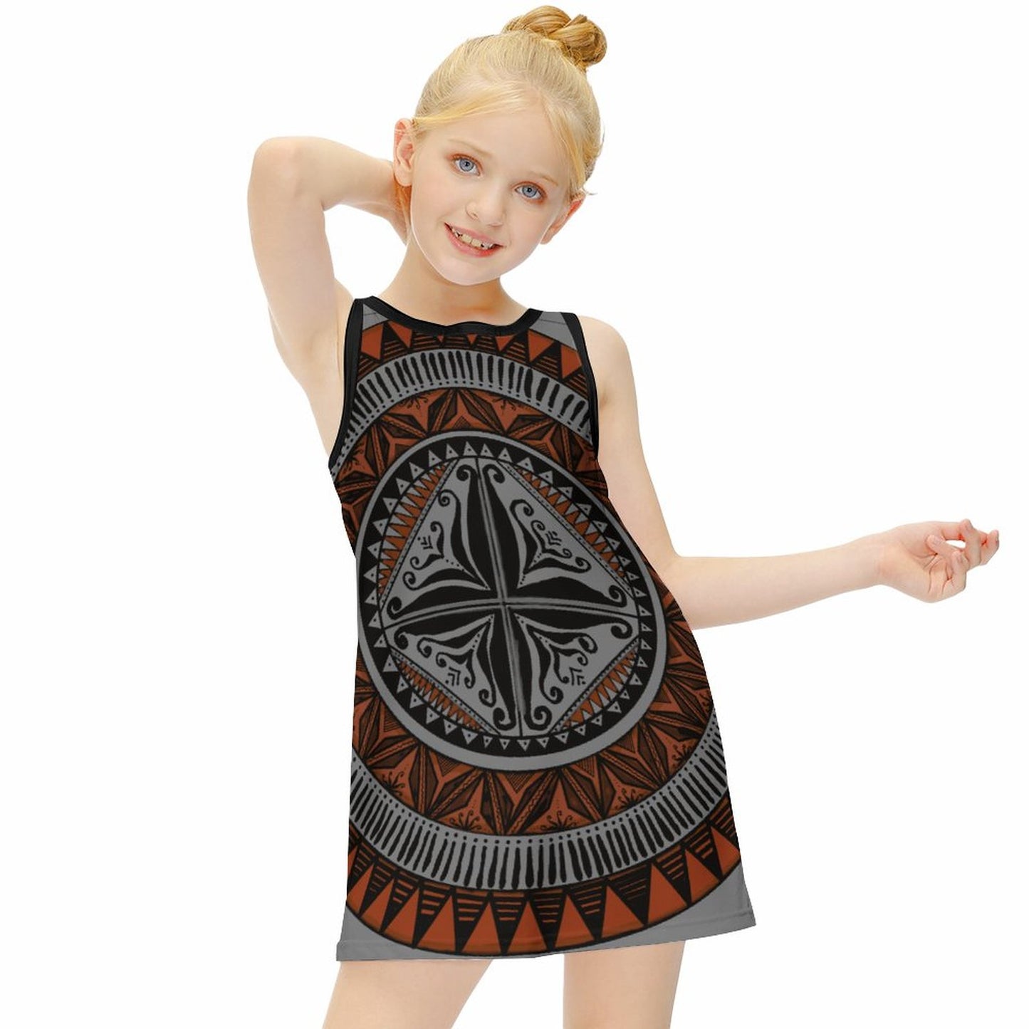 Robe lina gris imprimée gatu
