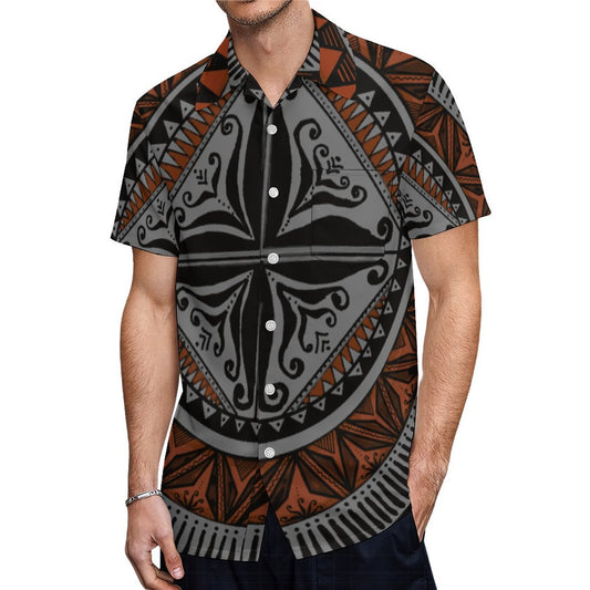 Chemise hévi gris imprimée gatu