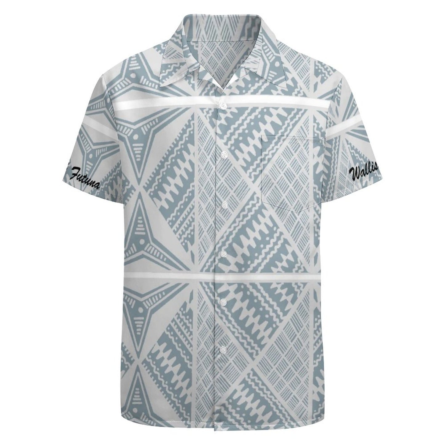 Chemise hévi bleu clair imprimée gatu