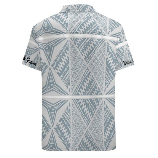 Chemise hévi bleu clair imprimée gatu