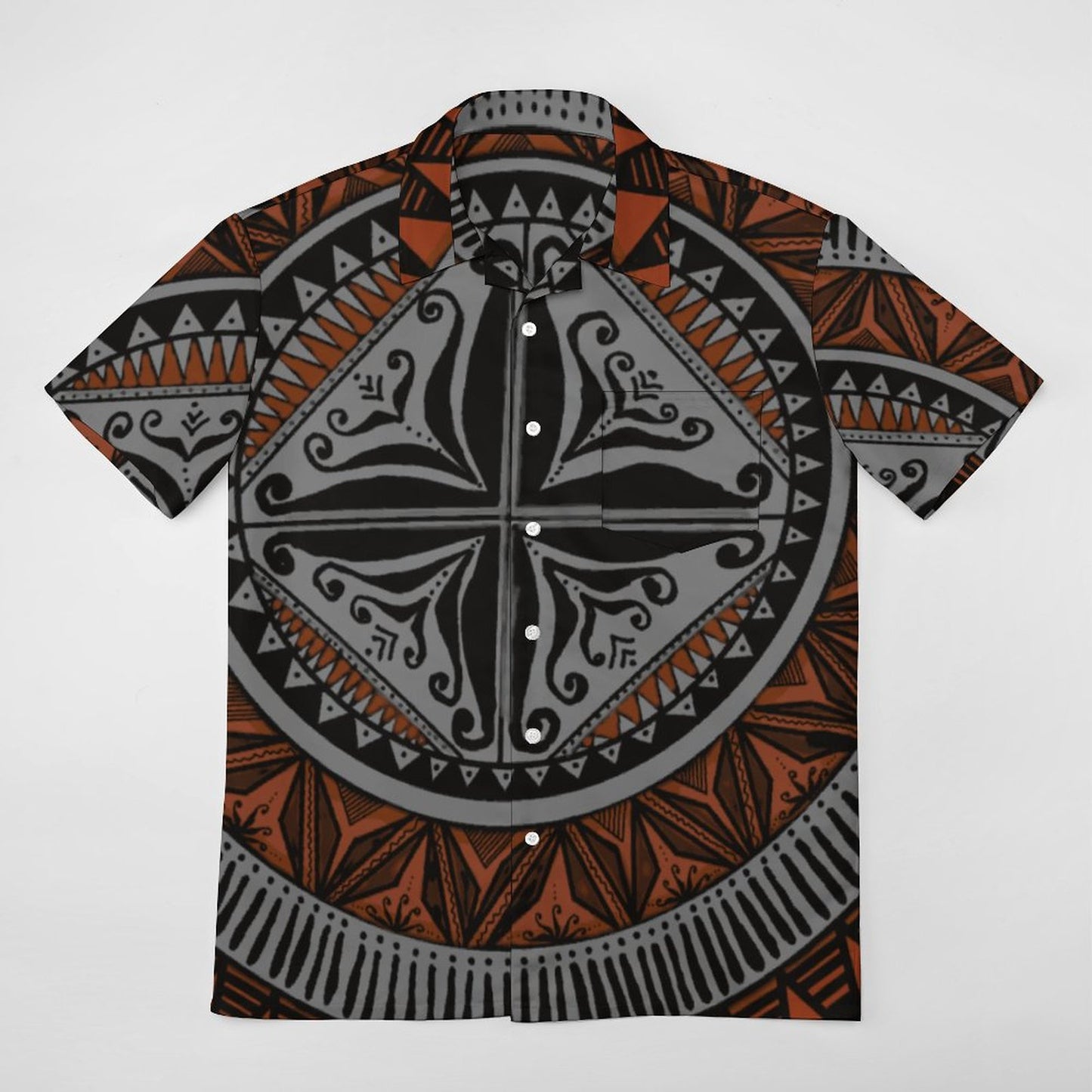 Chemise hévi gris imprimée gatu