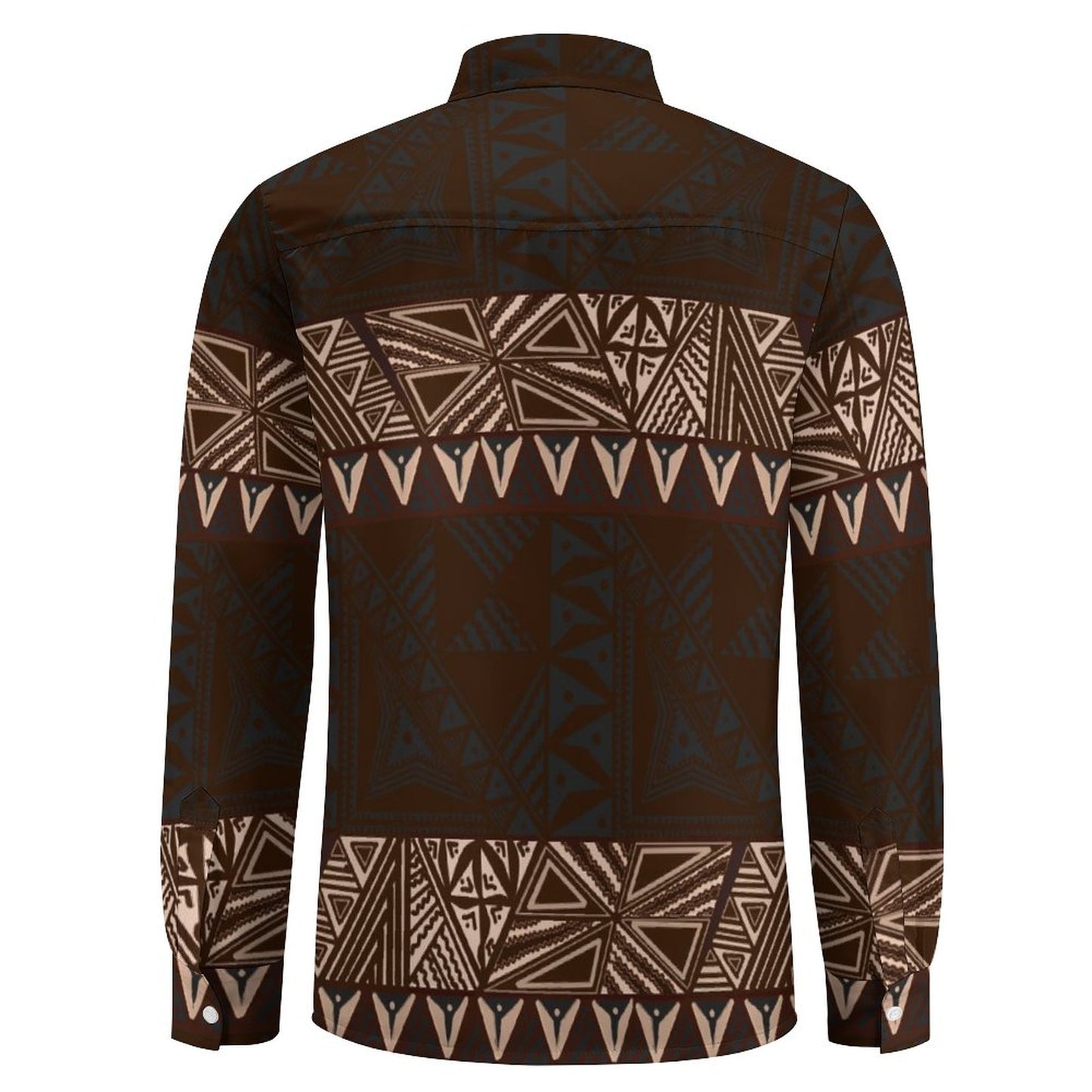 Chemise mata imprimée gatu marron