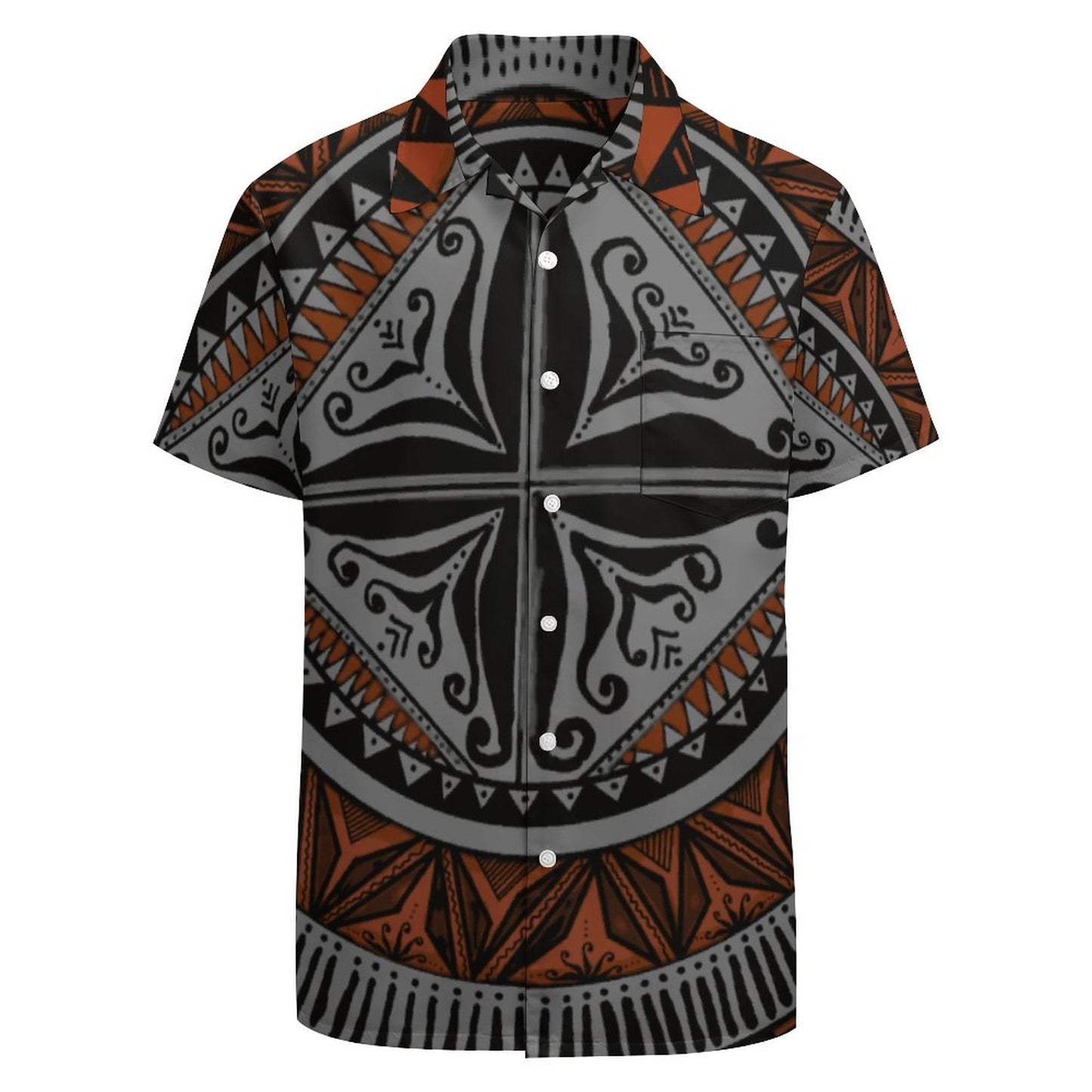 Chemise hévi gris imprimée gatu