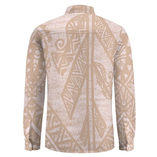 Chemise kalaga beige imprimé gatu