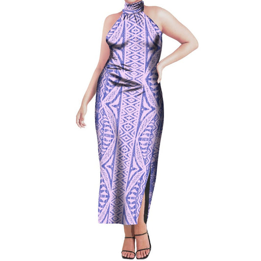 Robe sala mauve imprimée