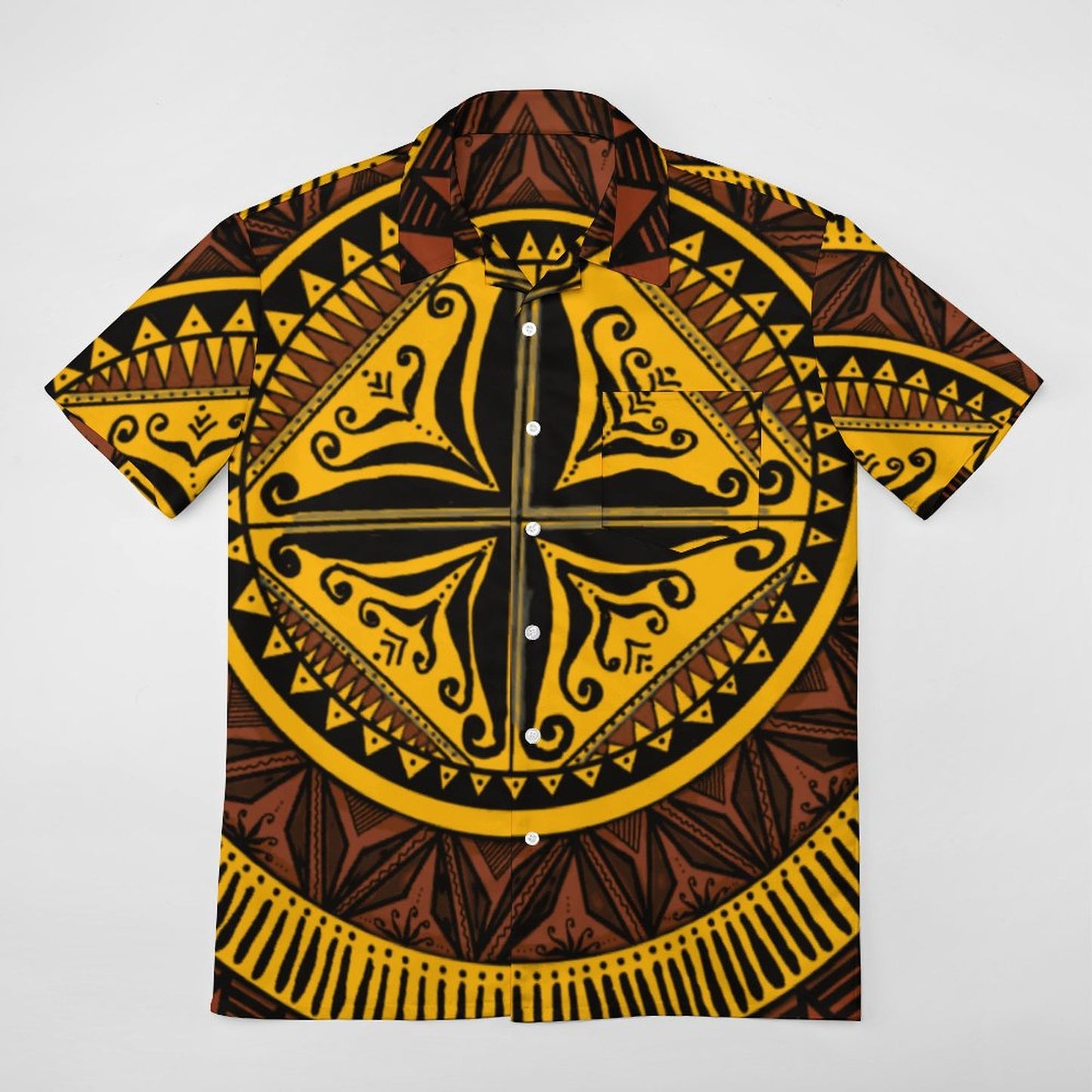 Chemise hévi jaune imprimée gatu