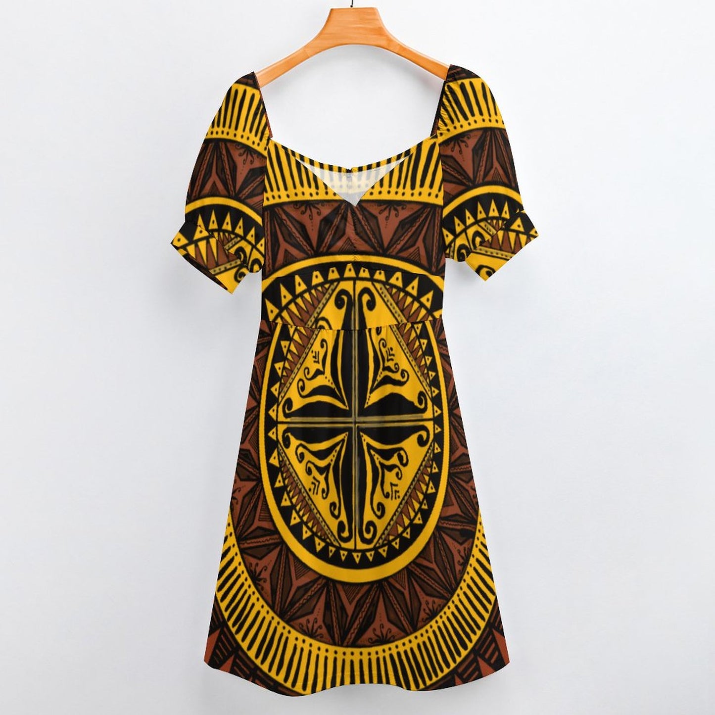Robe ana jaune imprimée gatu
