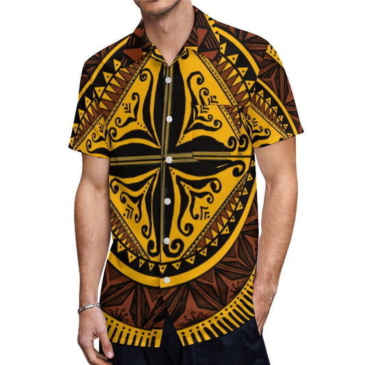 Chemise hévi jaune imprimée gatu