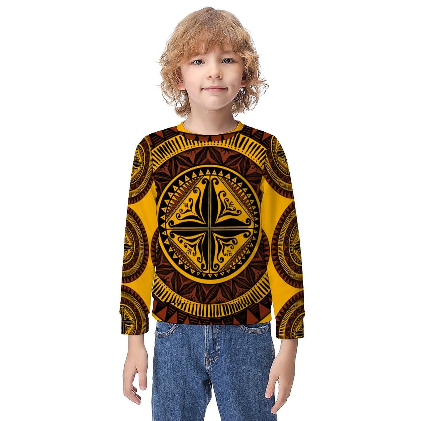 Pull paul jaune imprimée gatu