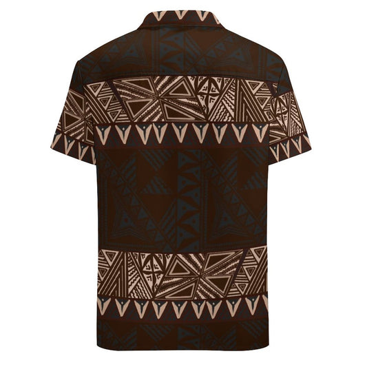 Chemise hévi marron imprimée gatu