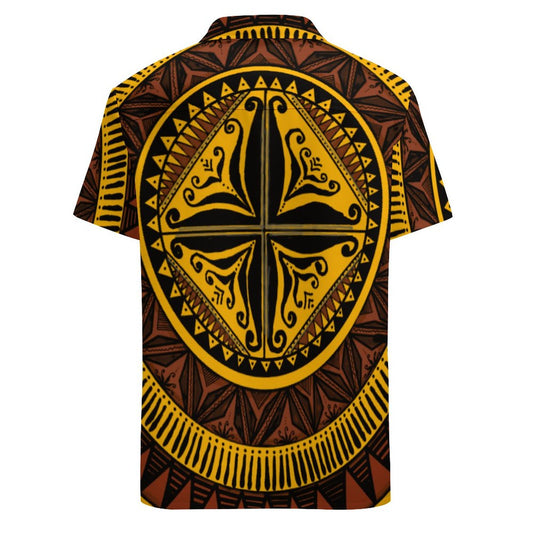 Chemise hévi jaune imprimée gatu
