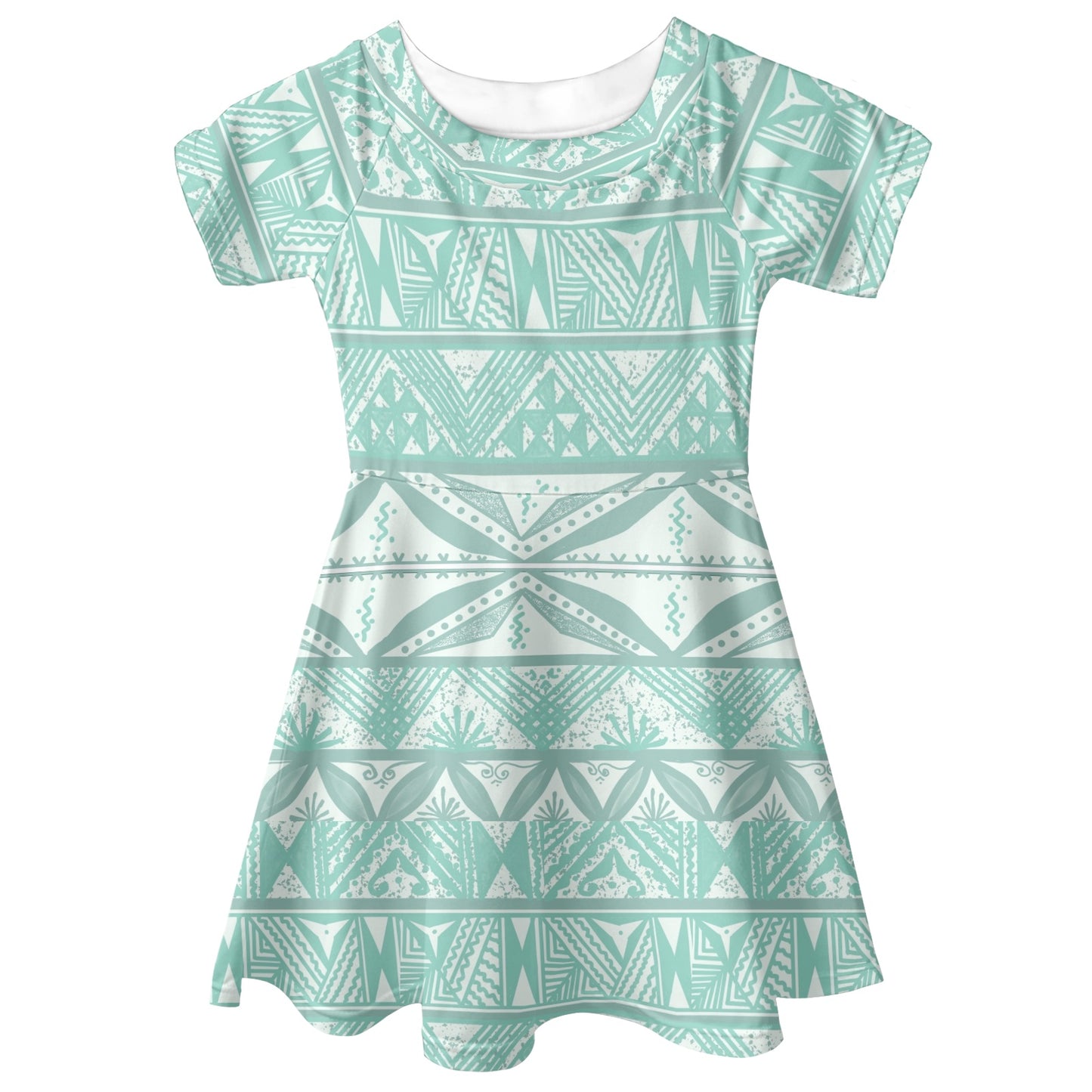 Robe lina blanc imprimée gatu vert