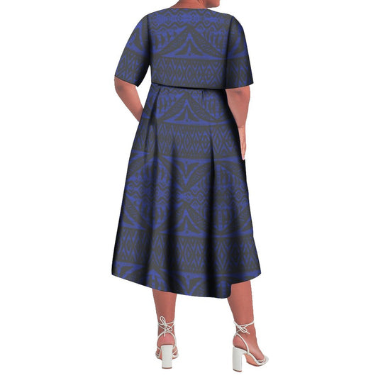 Robe Ismé bleu imprimée