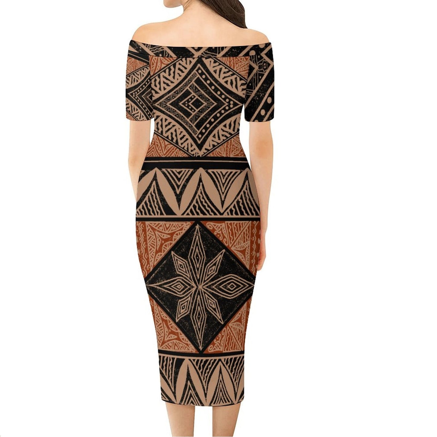 Robe longue leï marron gatu