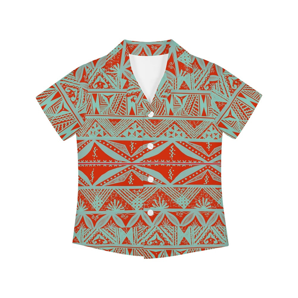 Chemise matt rouge imprimée gatu