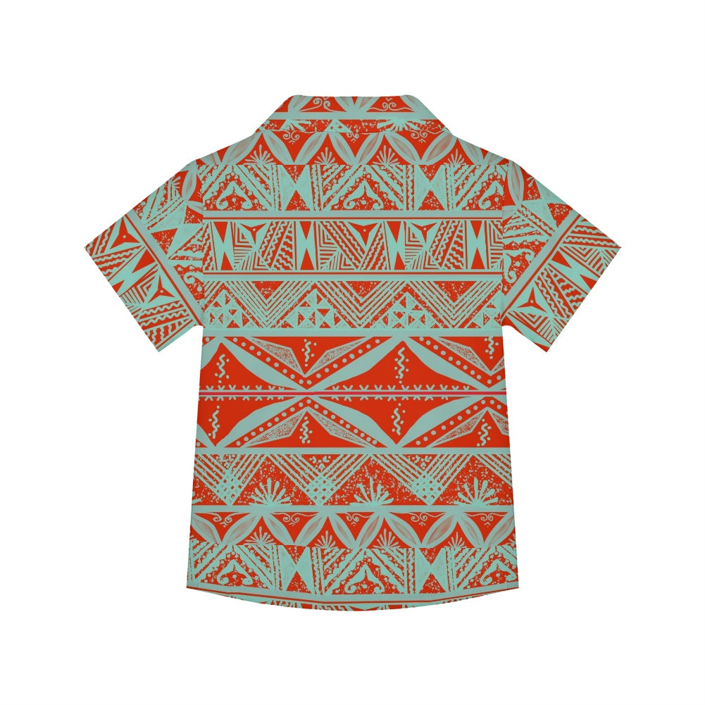 Chemise matt rouge imprimée gatu