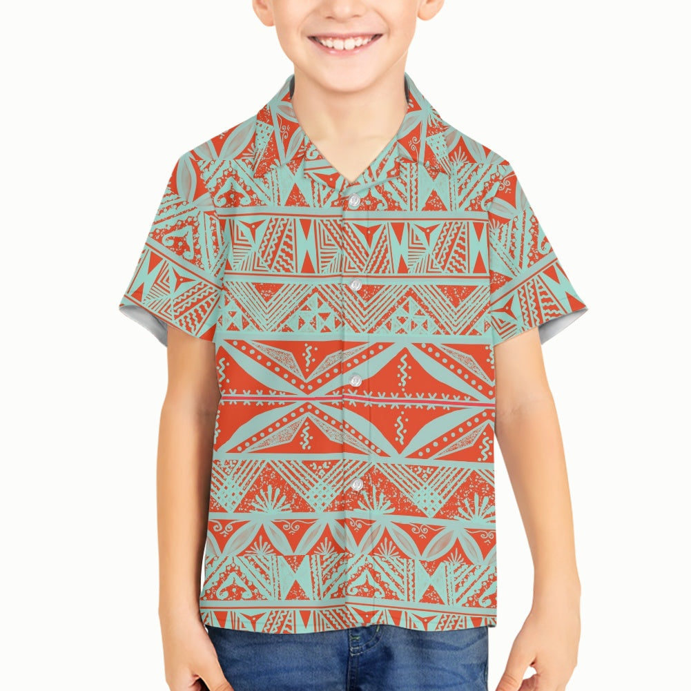Chemise matt rouge imprimée gatu