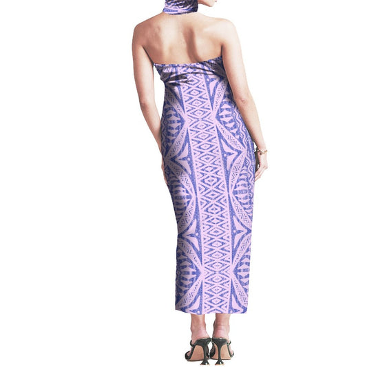 Robe sala mauve imprimée