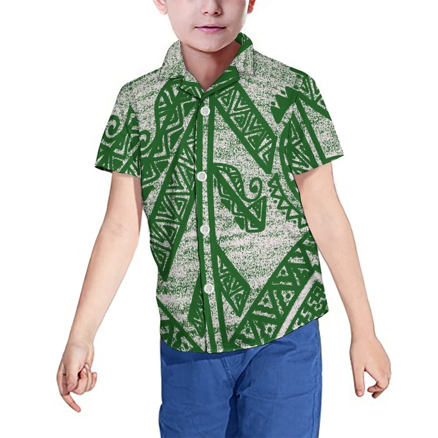 Chemise tita imprimée vert foncé