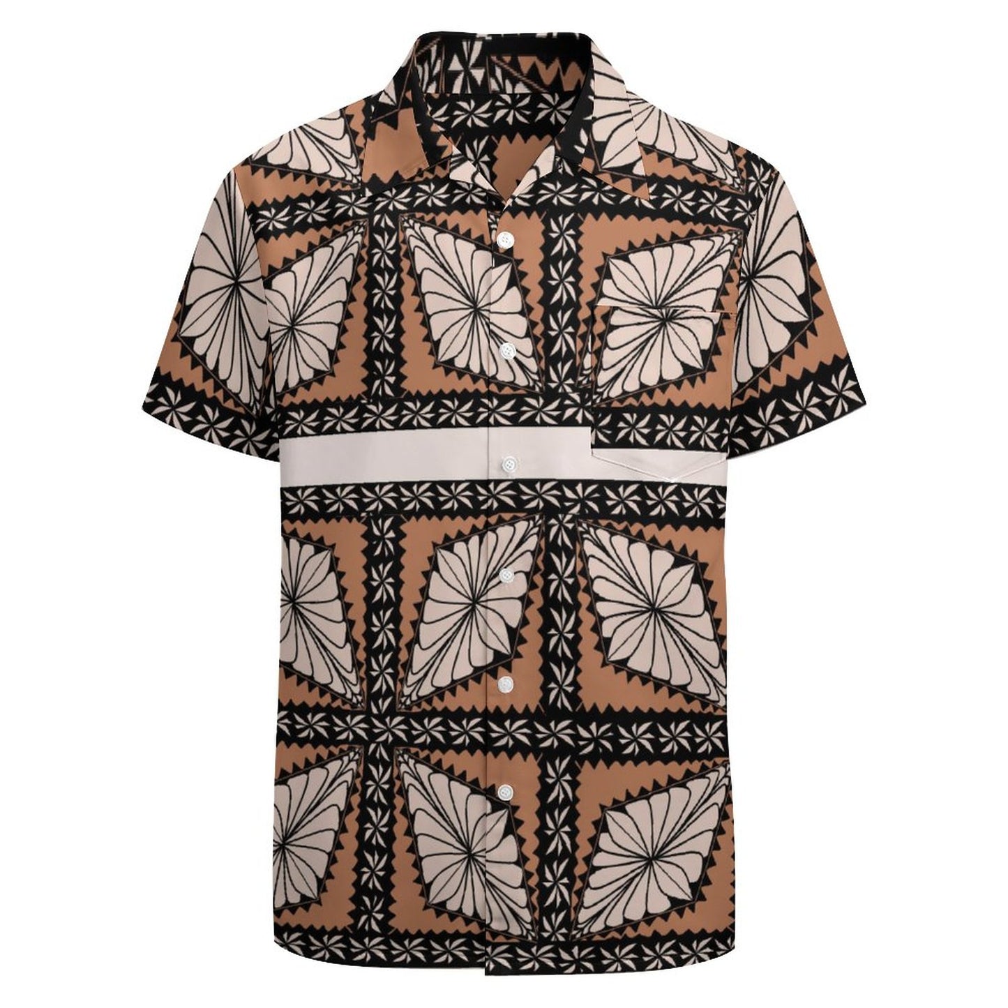Chemise hévi marron imprimé gatu toga