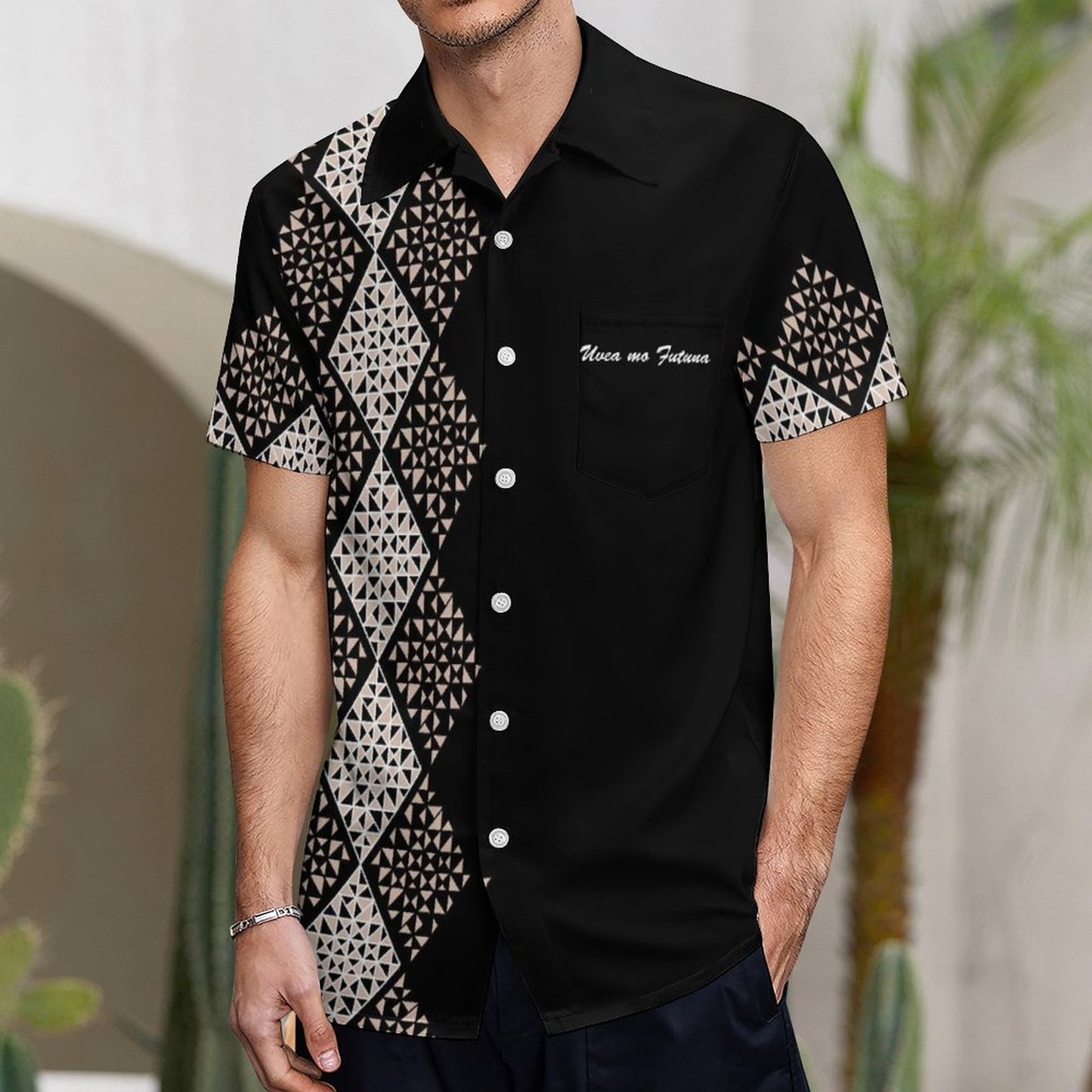 Chemise hévi noir imprimée