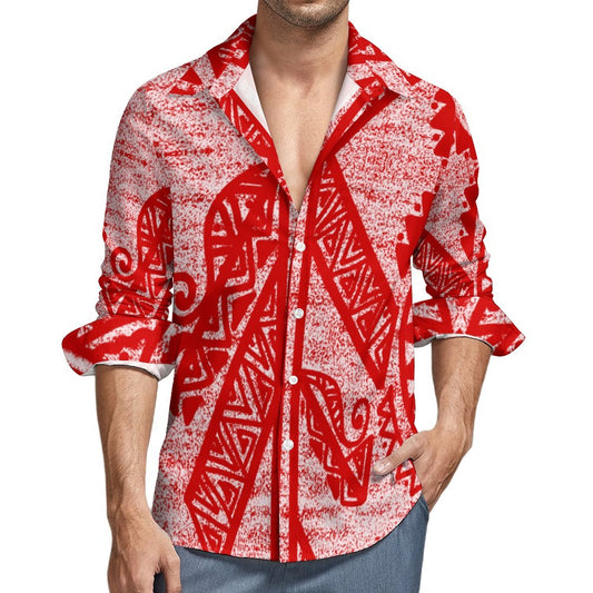 Chemise rouge kalaga imprimé gatu