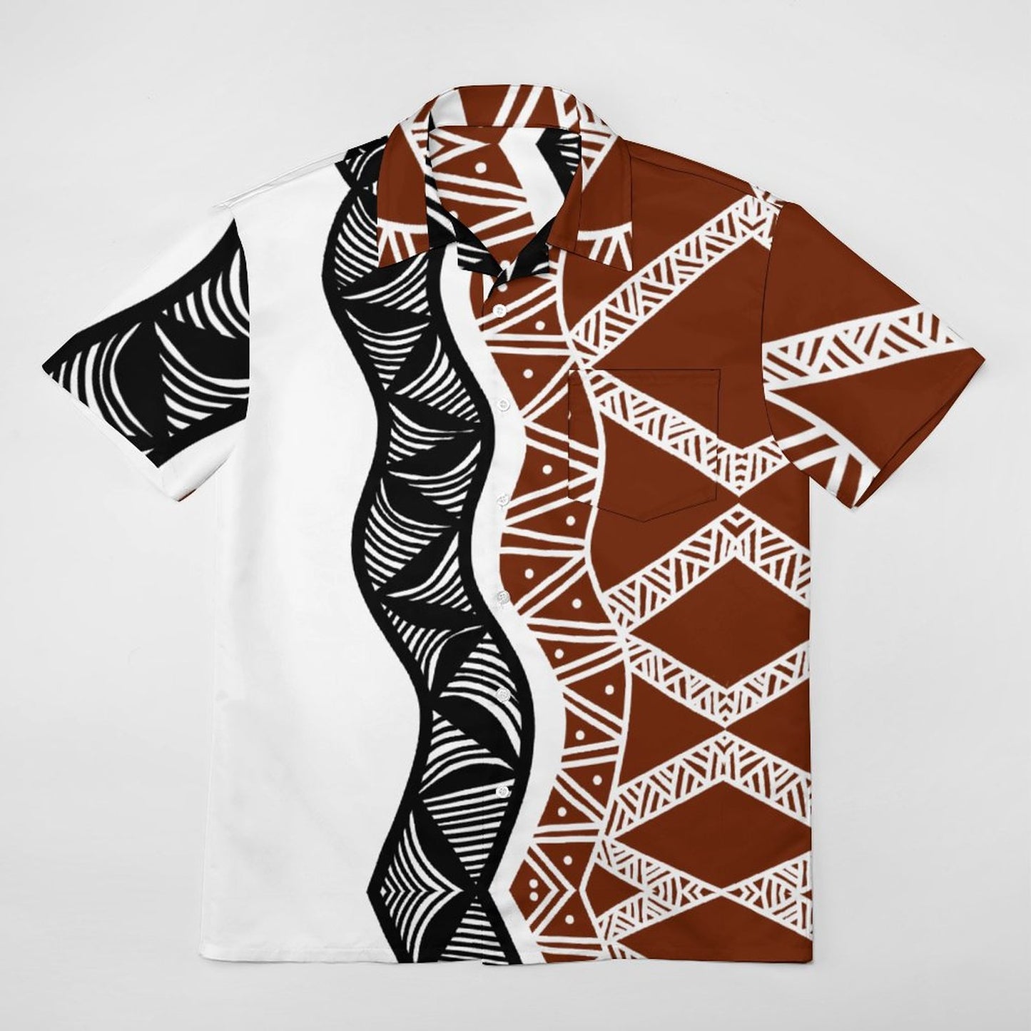 Chemise hévi blanc imprimé gatu