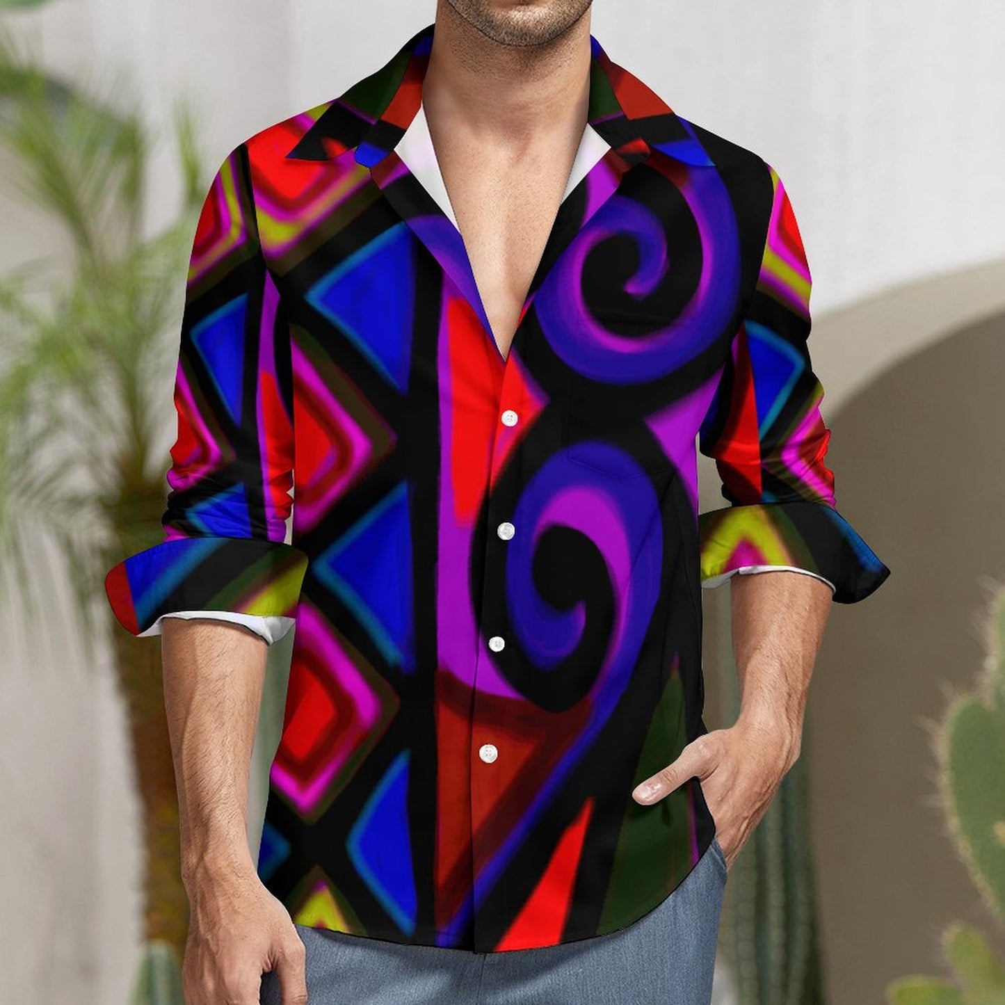 Chemise eva imprimé rouge