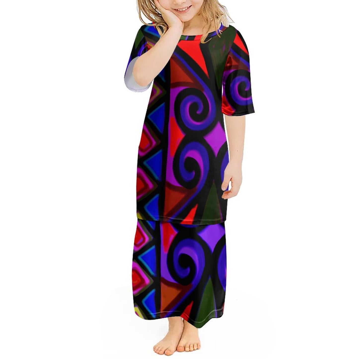 Ensemble eva imprimé multicolores