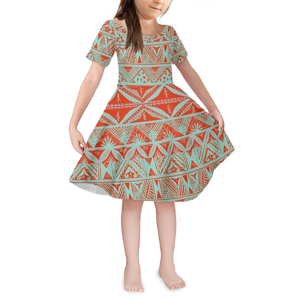Robe lina rouge imprimée gatu