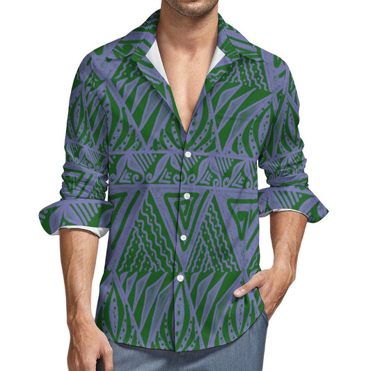 Chemise orion vert  imprimé gatu