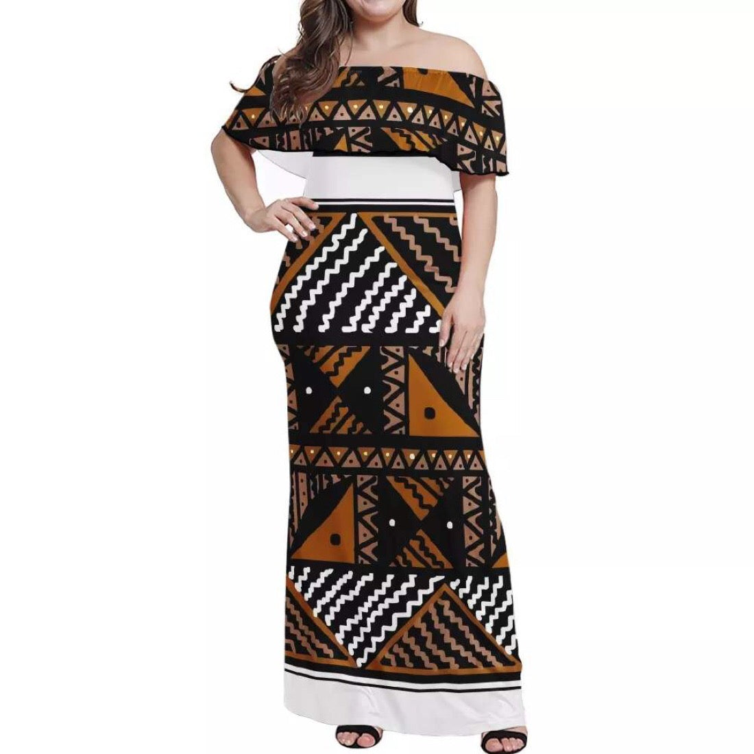 Robe longue imprimée