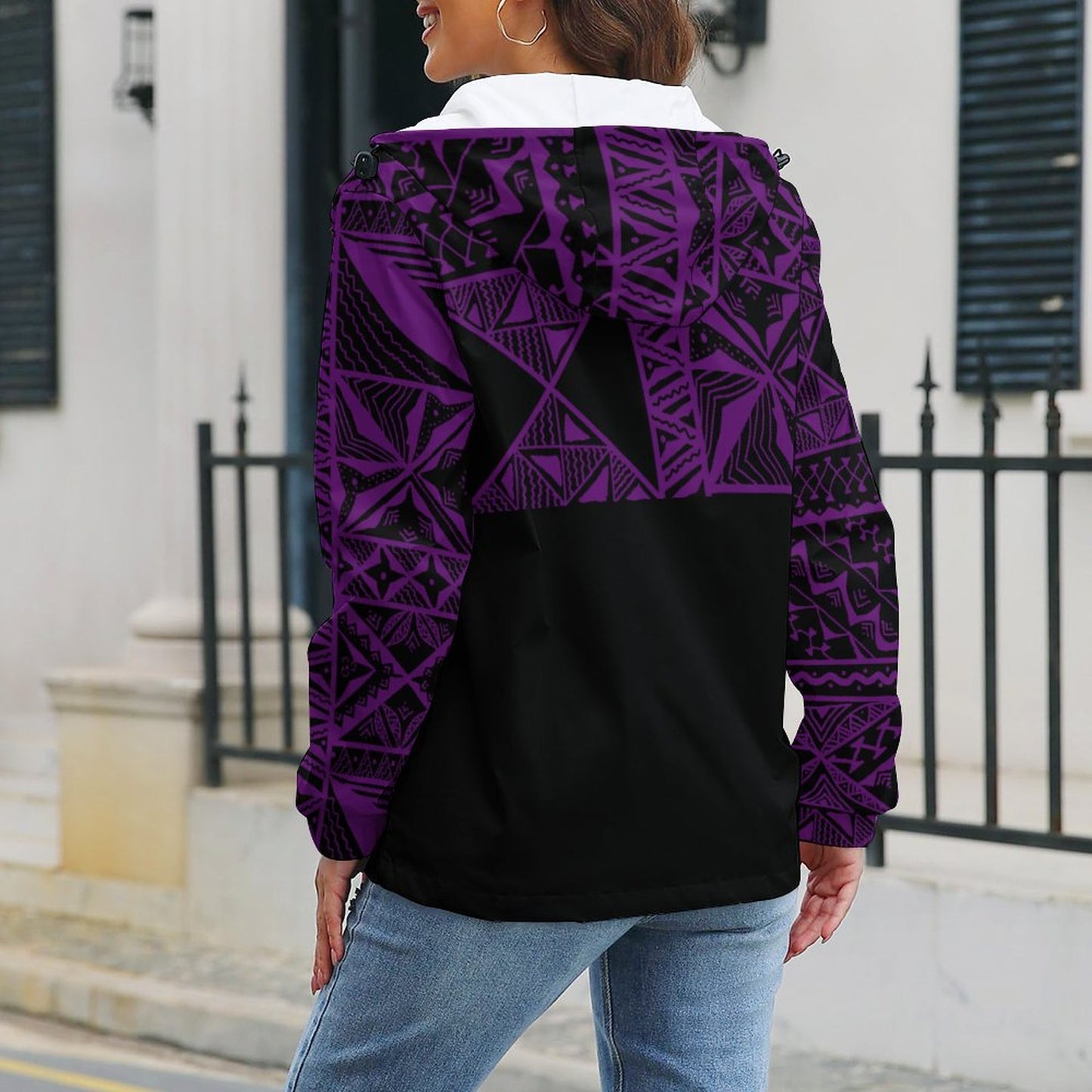 Parka imprimé gatu violet