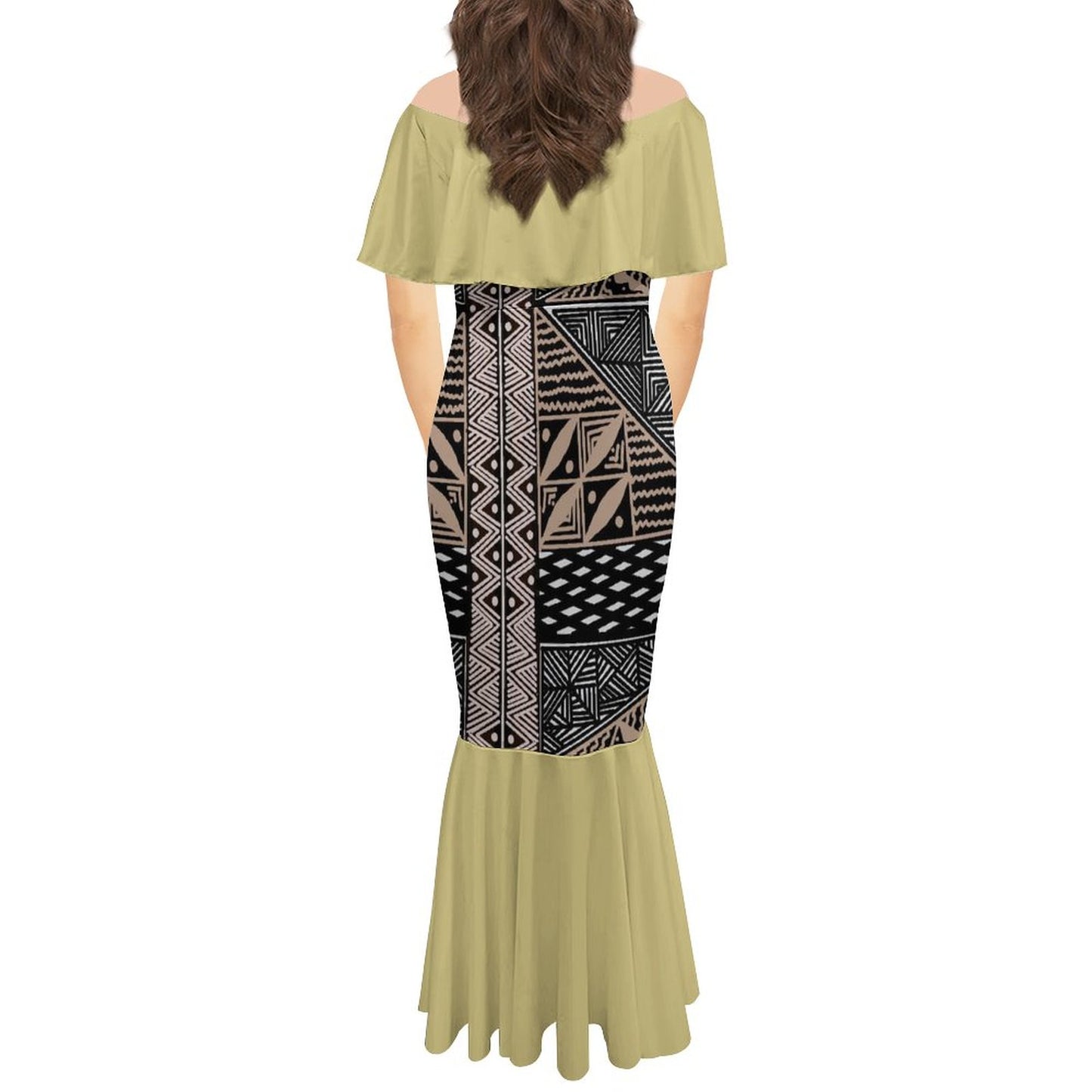 Robe sirène en mousseline de soie