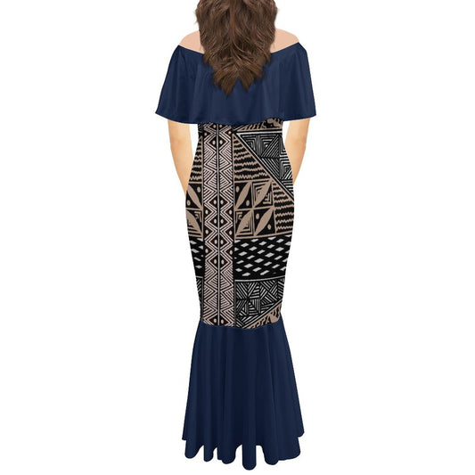 Robe sirène en mousseline de soie