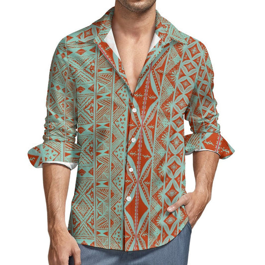 Chemise mata rouge imprimée gatu