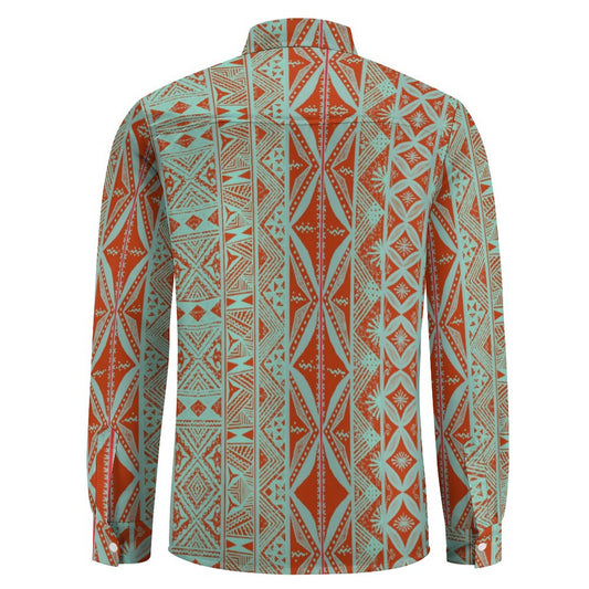Chemise mata rouge imprimée gatu
