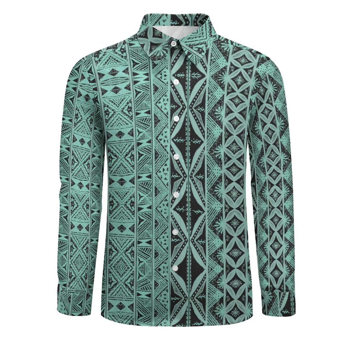 Chemise mata noir imprimée gatu