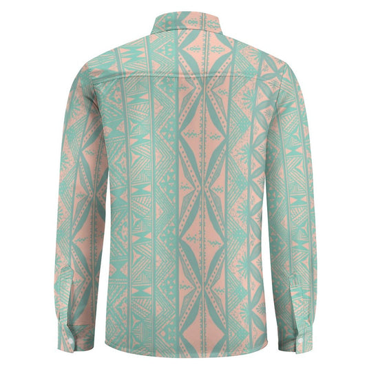 Chemise mata mauve imprimée gatu